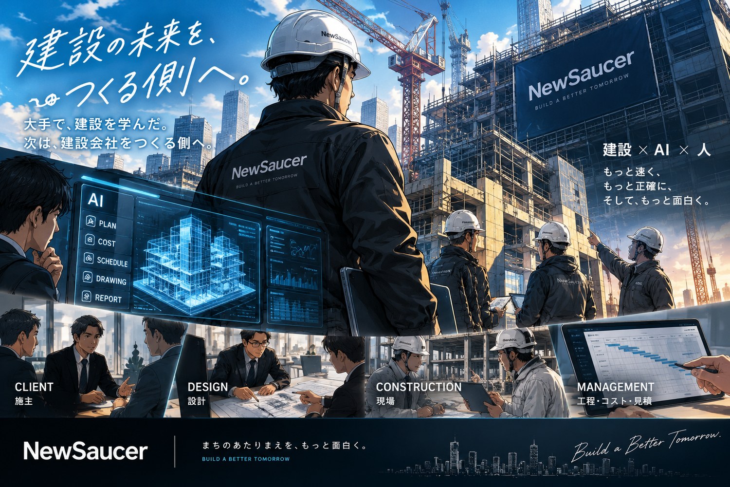 建設の未来を、つくる側へ。大手で、建設を学んだ。次は、建設会社をつくる側へ。